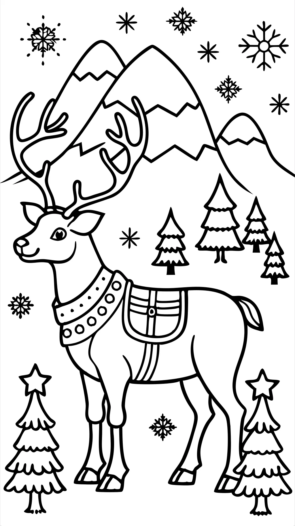 coloring pages reindeer